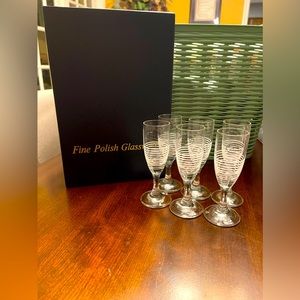 SALE Fine Polish Glassware Set of 6